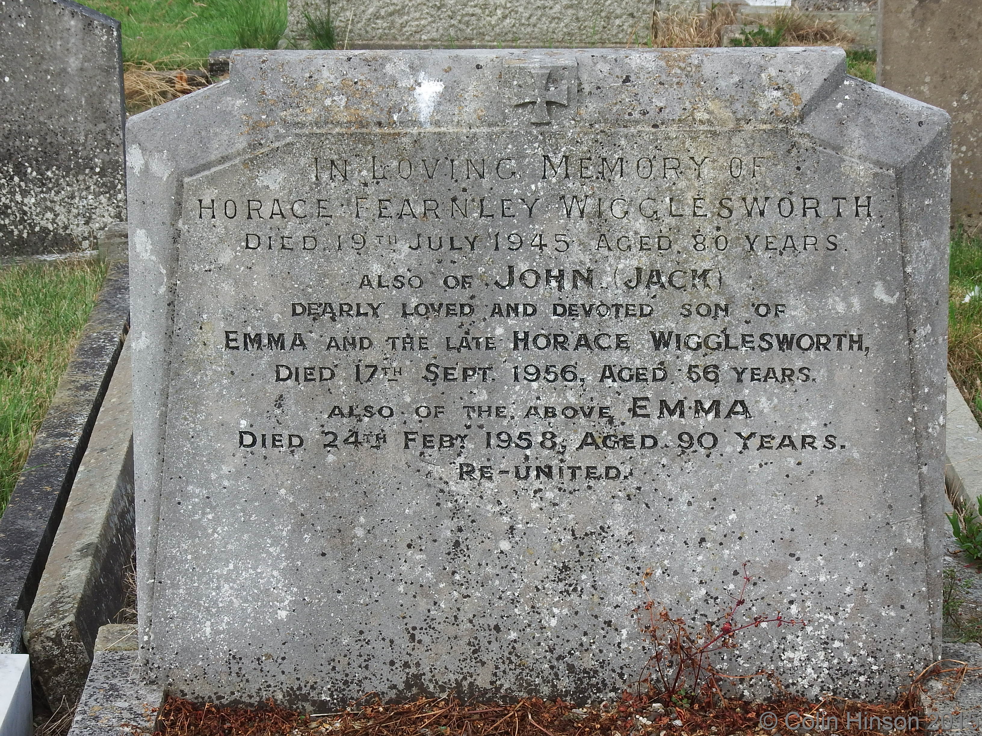 GENUKI Bridlington Cemetery gravestones etc., Yorkshire (East Riding)