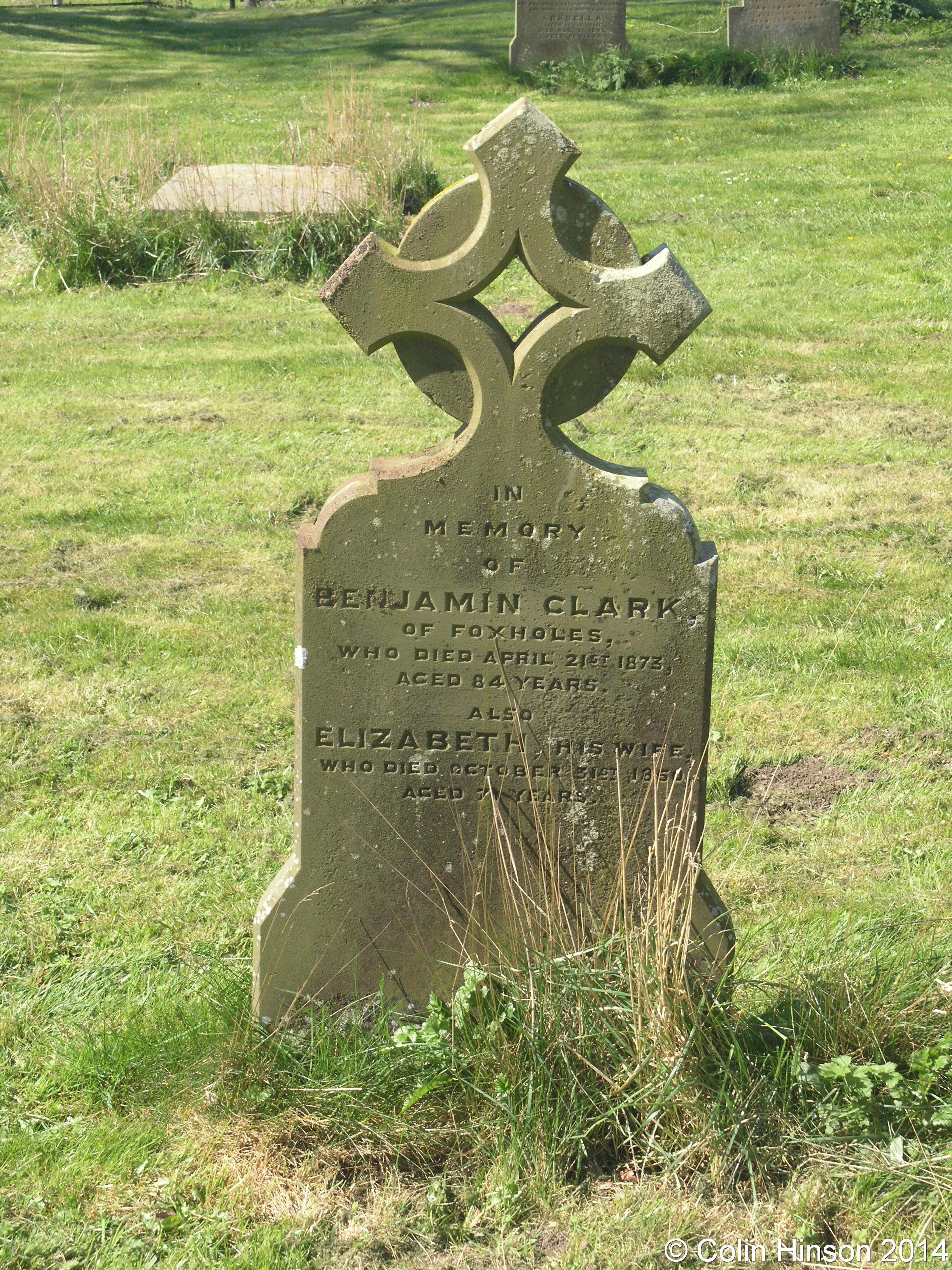 GENUKI Foxholes Churchyard gravestones etc., Yorkshire (East Riding)