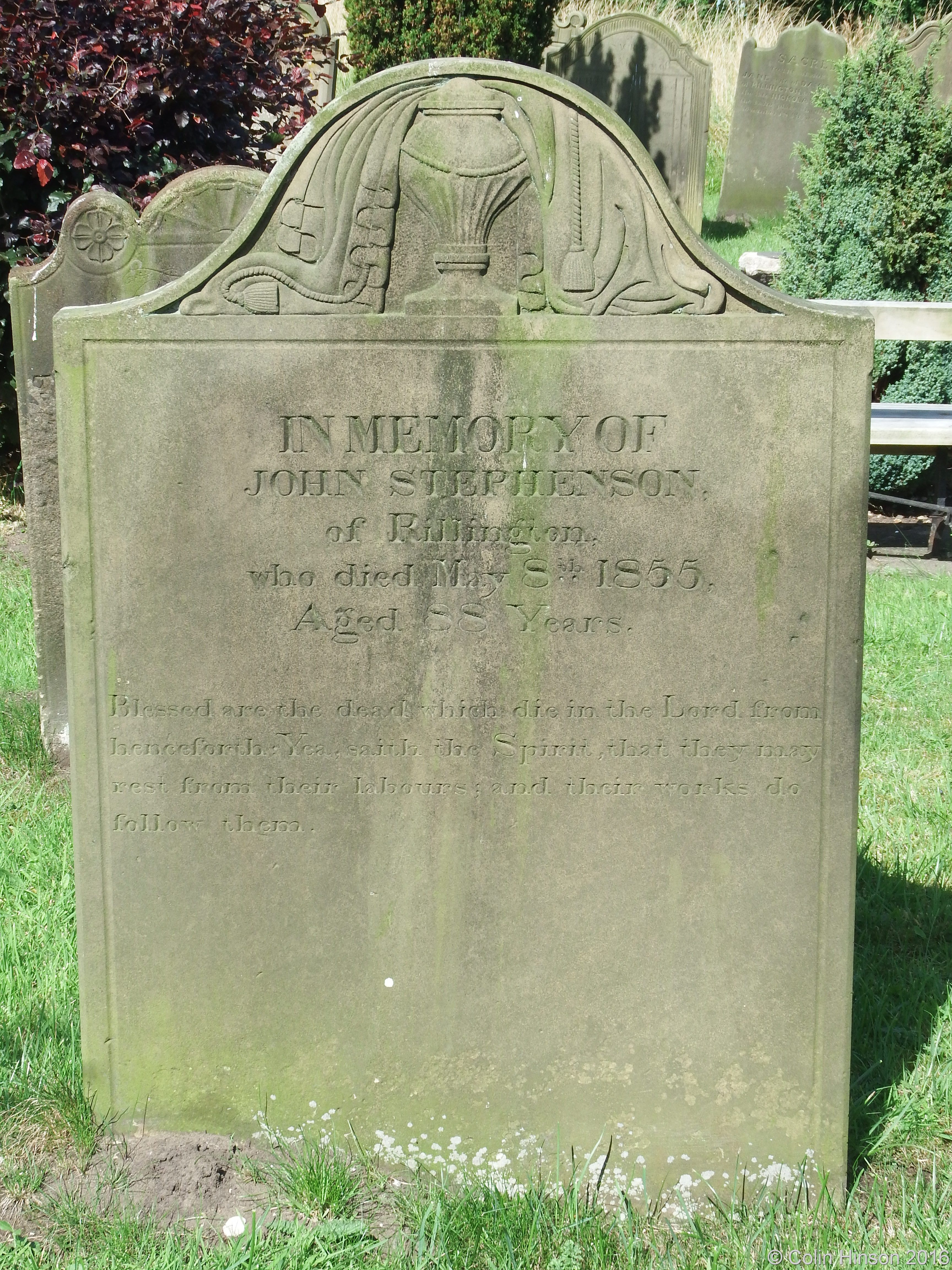 Churchyard Rillington GENUKI: Rillington Churchyard gravestones etc., Yorkshire (East Riding)